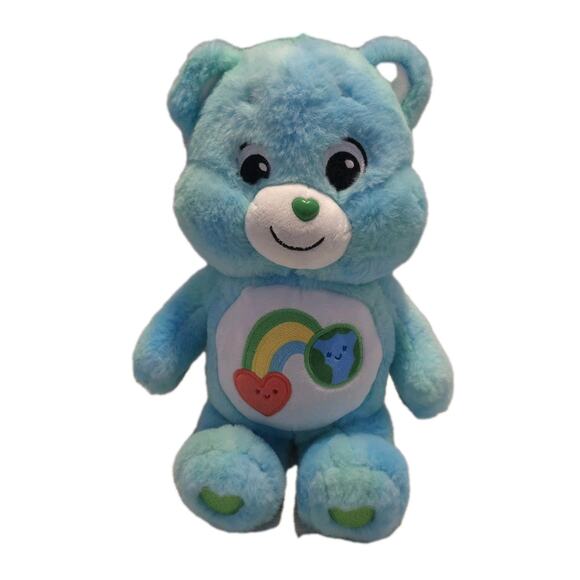 Care Bears Other - Care Bears Love Thee Earth Blue Plush Bear Care Bear 13" Plush Size